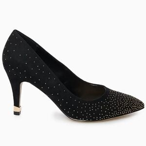 Apt. 9 Hour Hand Black with Gold Stone Studs High Heels Size 7.5